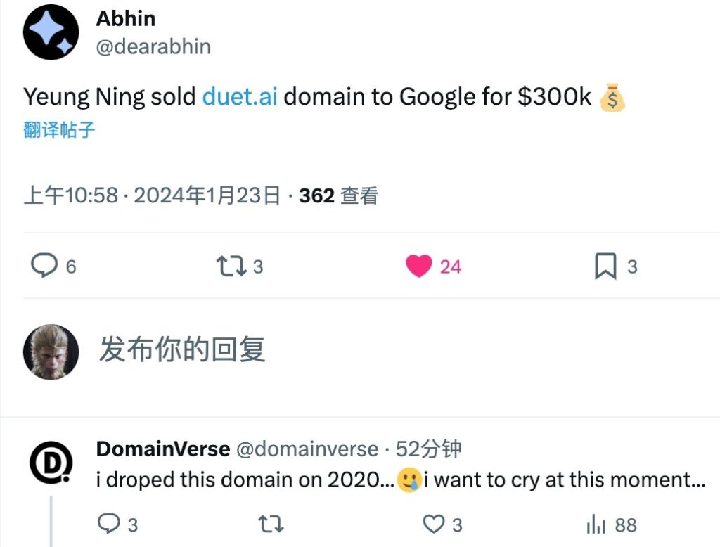 duet.ai sold at USD300,000